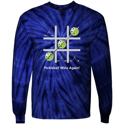 Fun Pickleball, Pickleball Tic Tac Toe Golf, Pickleball For Life Tie-Dye Long Sleeve Shirt