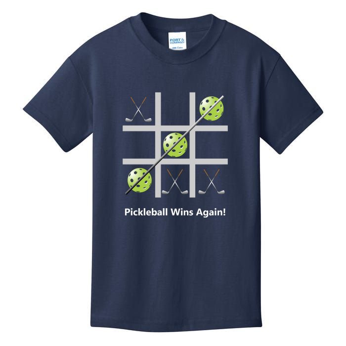 Fun Pickleball, Pickleball Tic Tac Toe Golf, Pickleball For Life Kids T-Shirt