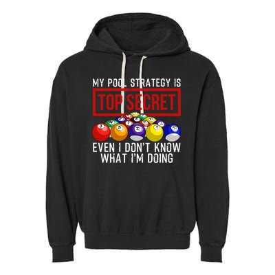 Funny Pool Player Billiards Gift For Men Women Game Play Gift Garment-Dyed Fleece Hoodie