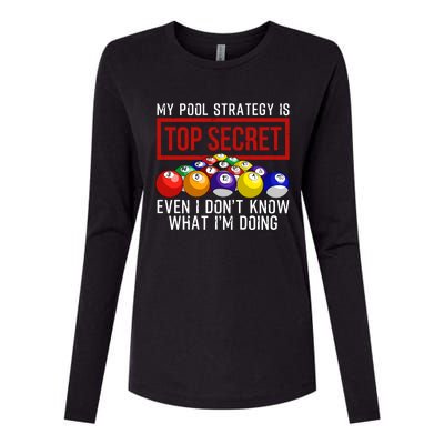 Funny Pool Player Billiards Gift For Men Women Game Play Gift Womens Cotton Relaxed Long Sleeve T-Shirt