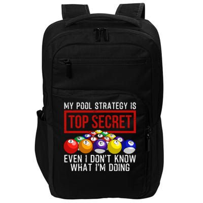 Funny Pool Player Billiards Gift For Men Women Game Play Gift Impact Tech Backpack