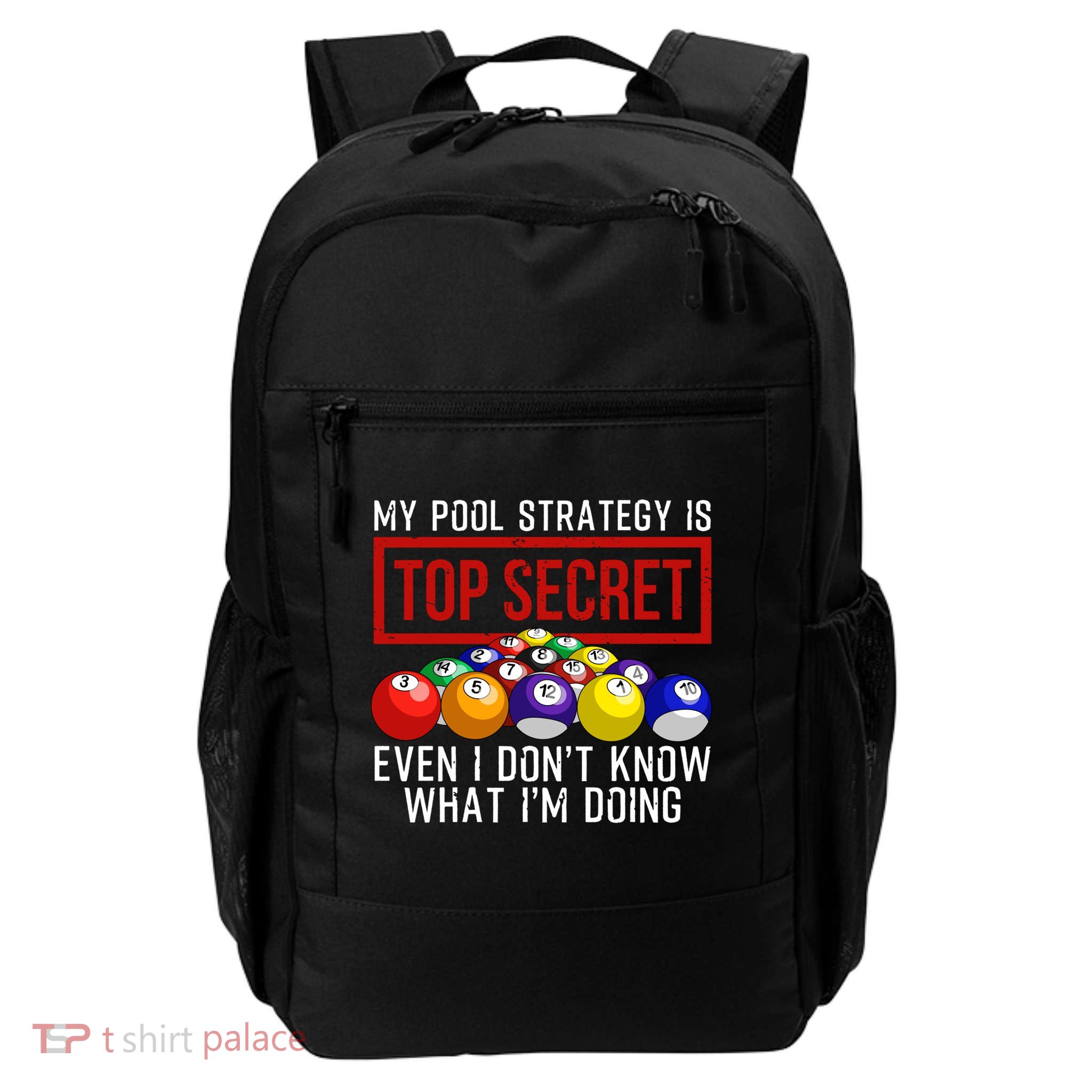 Funny Pool Player Billiards Gift For Men Women Game Play Gift Daily Commute Backpack