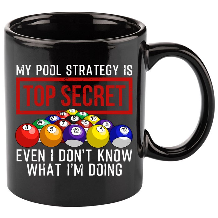 Funny Pool Player Billiards Gift For Men Women Game Play Gift 11oz C Handle Ceramic Mug