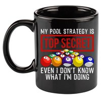 Funny Pool Player Billiards Gift For Men Women Game Play Gift 11oz C Handle Ceramic Mug