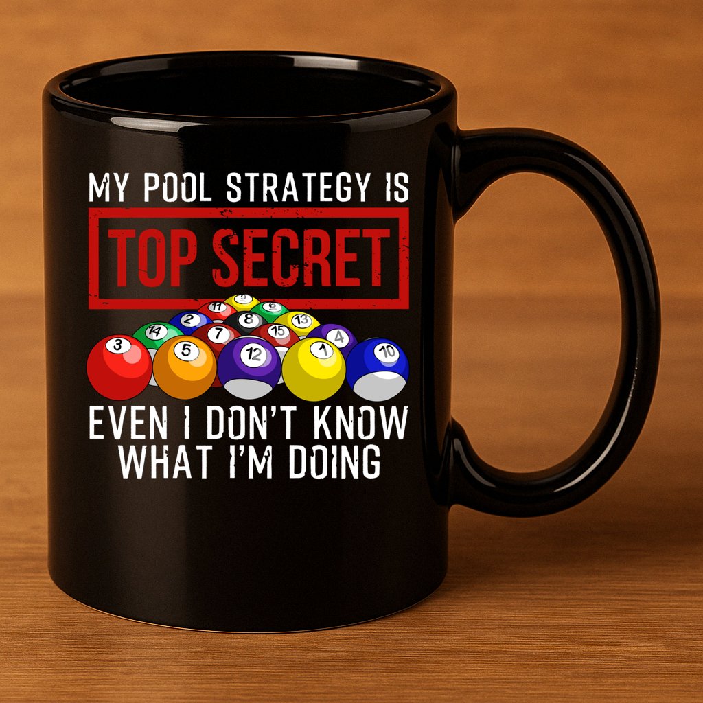 Funny Pool Player Billiards Gift For Men Women Game Play Gift 11oz C Handle Ceramic Mug