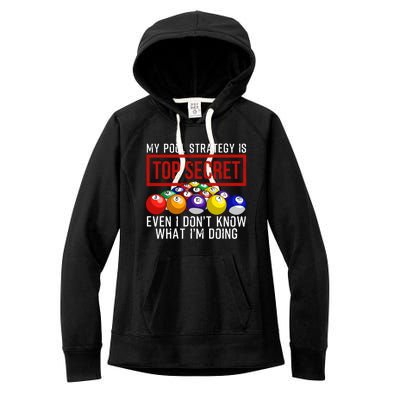 Funny Pool Player Billiards Gift For Men Women Game Play Gift Women's Fleece Hoodie