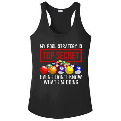 Funny Pool Player Billiards Gift For Men Women Game Play Gift Ladies PosiCharge Competitor Racerback Tank