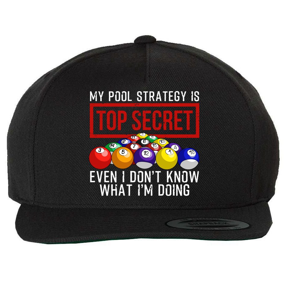 Funny Pool Player Billiards Gift For Men Women Game Play Gift Wool Snapback Cap