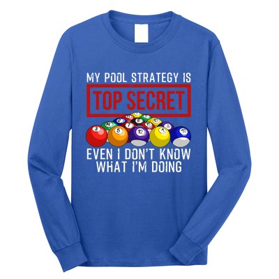 Funny Pool Player Billiards Gift For Men Women Game Play Gift Long Sleeve Shirt