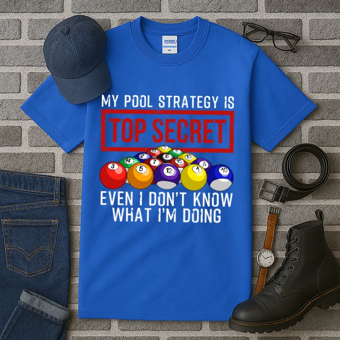 Funny Pool Player Billiards Gift For Men Women Game Play Gift Tall T-Shirt
