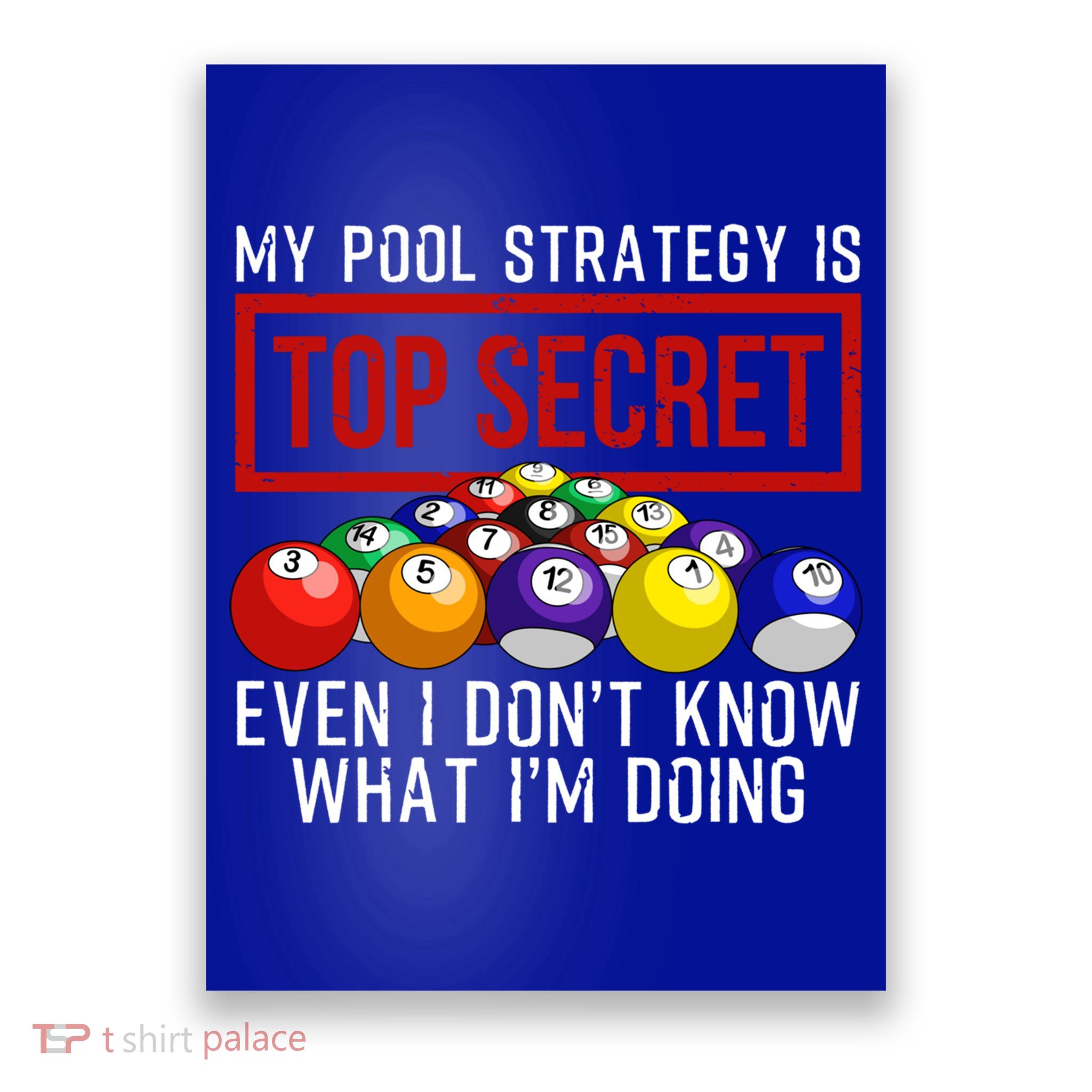 Funny Pool Player Billiards Gift For Men Women Game Play Gift Poster