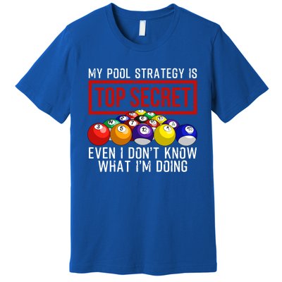 Funny Pool Player Billiards Gift For Men Women Game Play Gift Premium T-Shirt