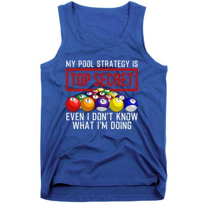 Funny Pool Player Billiards Gift For Men Women Game Play Gift Tank Top