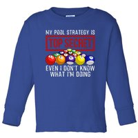 Funny Pool Player Billiards Gift For Men Women Game Play Gift Toddler Long Sleeve Shirt