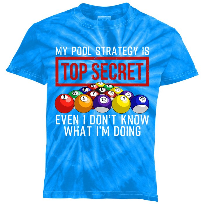 Funny Pool Player Billiards Gift For Men Women Game Play Gift Kids Tie-Dye T-Shirt