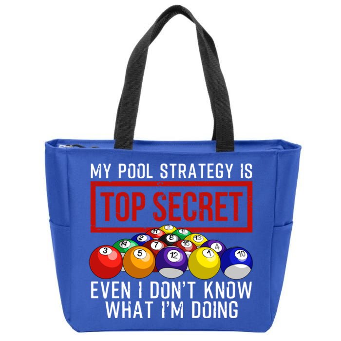 Funny Pool Player Billiards Gift For Men Women Game Play Gift Zip Tote Bag