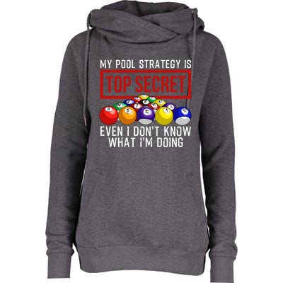 Funny Pool Player Billiards Gift For Men Women Game Play Gift Womens Funnel Neck Pullover Hood