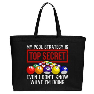 Funny Pool Player Billiards Gift For Men Women Game Play Gift Cotton Canvas Jumbo Tote