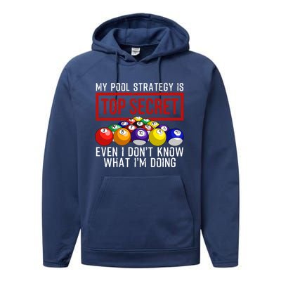 Funny Pool Player Billiards Gift For Men Women Game Play Gift Performance Fleece Hoodie