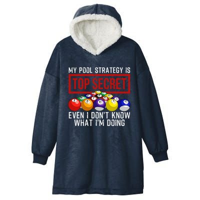 Funny Pool Player Billiards Gift For Men Women Game Play Gift Hooded Wearable Blanket