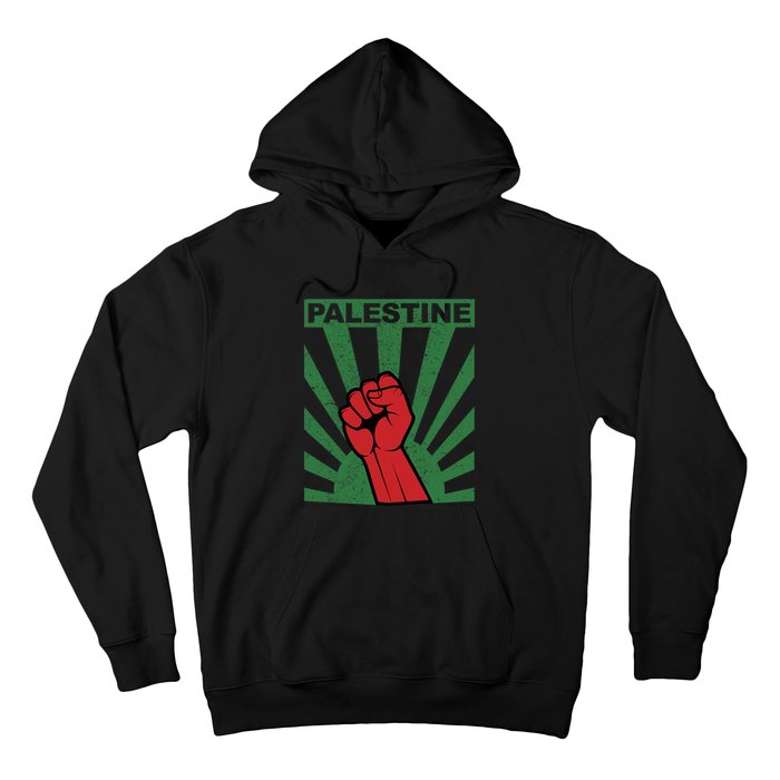 Free Palestine | Propaganda Style Palestine Fist Hoodie