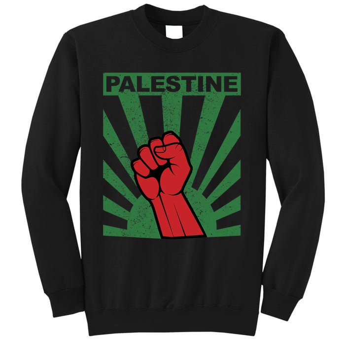 Free Palestine | Propaganda Style Palestine Fist Sweatshirt