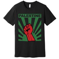 Free Palestine | Propaganda Style Palestine Fist Premium T-Shirt