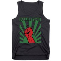 Free Palestine | Propaganda Style Palestine Fist Tank Top