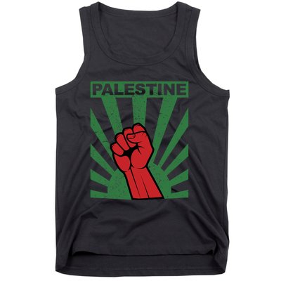 Free Palestine | Propaganda Style Palestine Fist Tank Top