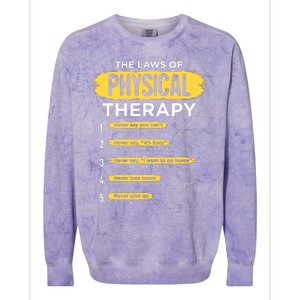 Funny PT Physical Therapy Gift Therapist Month Colorblast Crewneck Sweatshirt