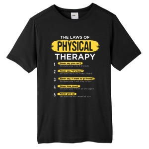 Funny PT Physical Therapy Gift Therapist Month Tall Fusion ChromaSoft Performance T-Shirt