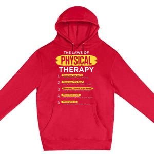 Funny PT Physical Therapy Gift Therapist Month Premium Pullover Hoodie