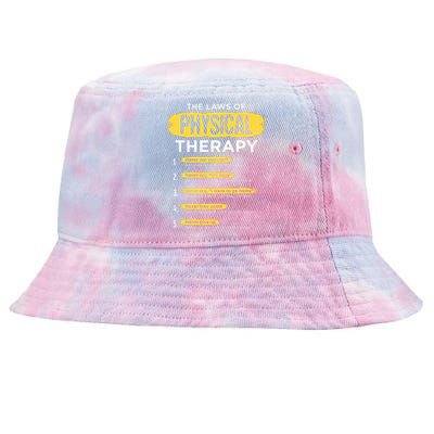 Funny PT Physical Therapy Gift Therapist Month Tie-Dyed Bucket Hat