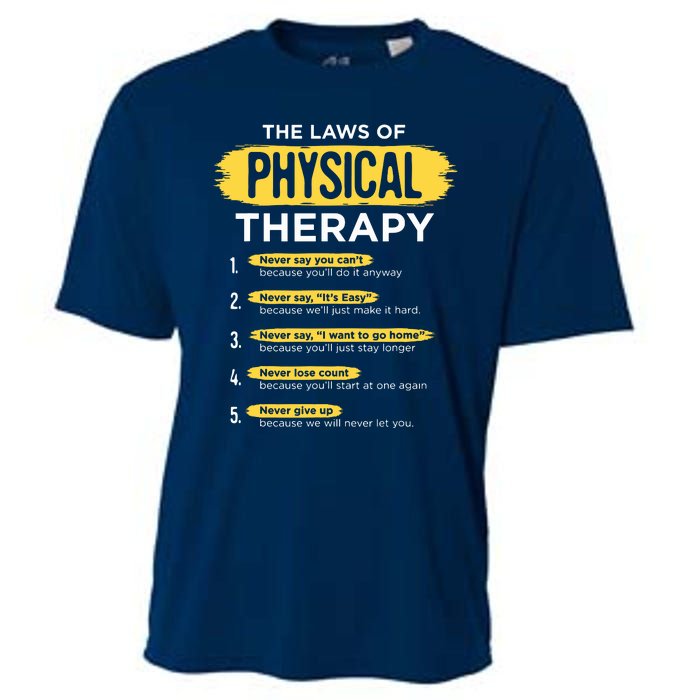 Funny PT Physical Therapy Gift Therapist Month Cooling Performance Crew T-Shirt