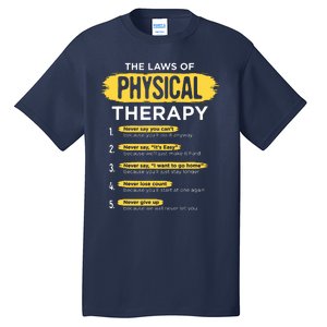 Funny PT Physical Therapy Gift Therapist Month Tall T-Shirt