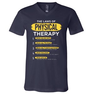 Funny PT Physical Therapy Gift Therapist Month V-Neck T-Shirt