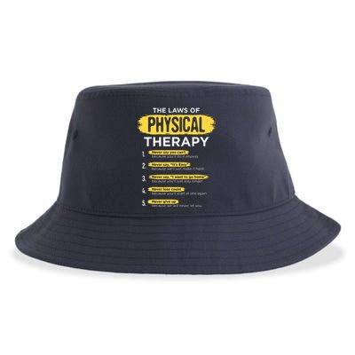 Funny PT Physical Therapy Gift Therapist Month Sustainable Bucket Hat