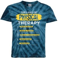 Funny PT Physical Therapy Gift Therapist Month Kids Tie-Dye T-Shirt