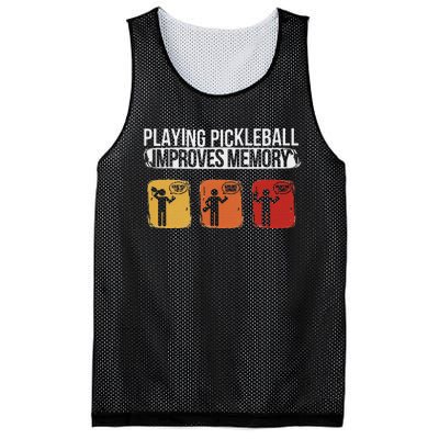 Funny Playing Pickleball Improves Memory Pickleball Mesh Reversible Basketball Jersey Tank