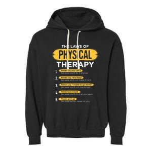 Funny PT Physical Therapy Gift Therapist Month TShirt Garment-Dyed Fleece Hoodie