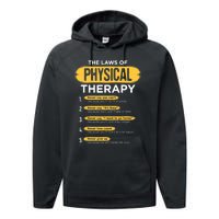 Funny PT Physical Therapy Gift Therapist Month TShirt Performance Fleece Hoodie