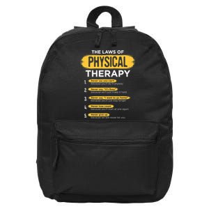 Funny PT Physical Therapy Gift Therapist Month TShirt 16 in Basic Backpack