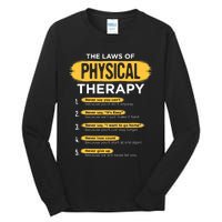 Funny PT Physical Therapy Gift Therapist Month TShirt Tall Long Sleeve T-Shirt