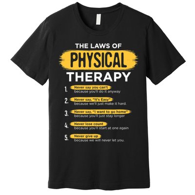 Funny PT Physical Therapy Gift Therapist Month TShirt Premium T-Shirt