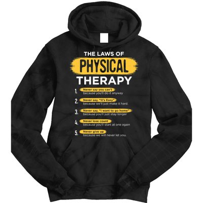 Funny PT Physical Therapy Gift Therapist Month TShirt Tie Dye Hoodie