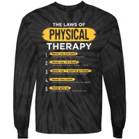 Funny PT Physical Therapy Gift Therapist Month TShirt Tie-Dye Long Sleeve Shirt