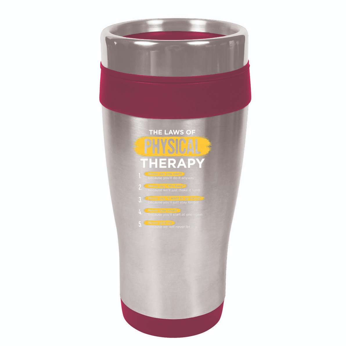 Funny PT Physical Therapy Gift Therapist Month TShirt 16oz Travel Tumbler