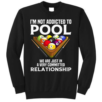 Funny Pool Player Gift For Men Cool Addicted To Billiards Sweatshirt