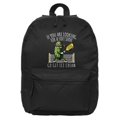Funny Pickleball Player Paddleball Lover 16 in Basic Backpack