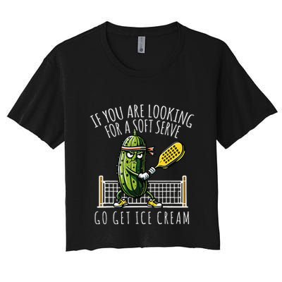 Funny Pickleball Player Paddleball Lover Crop Top